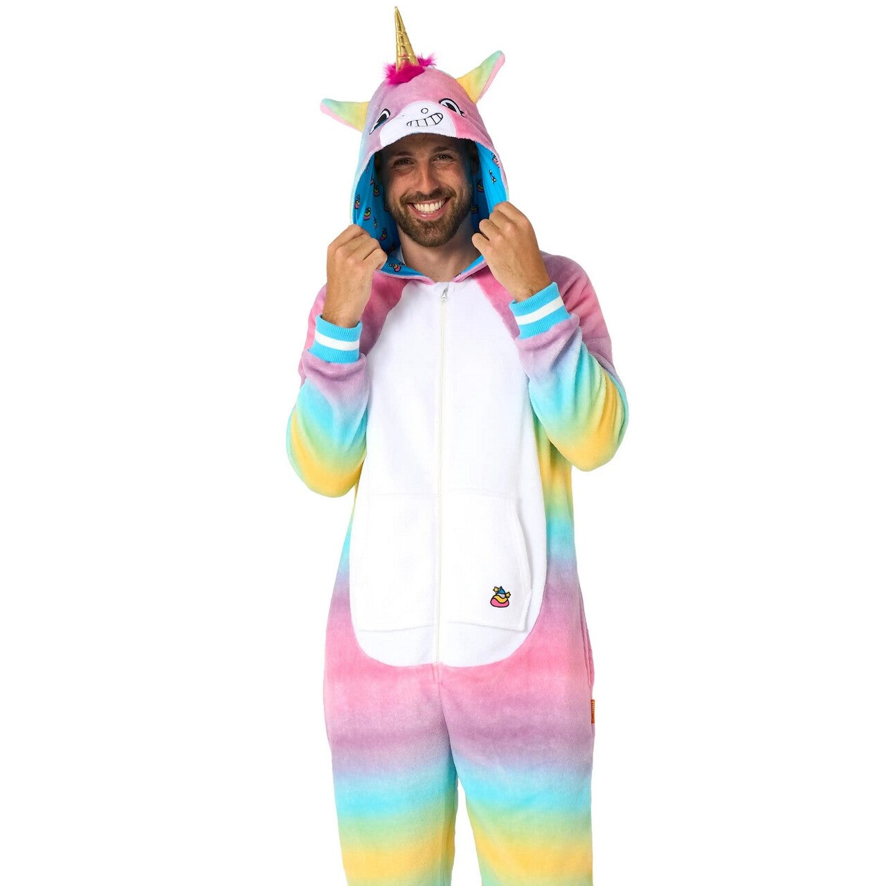 Op deze afbeelding zie je een Kostuums, van het merk Opposuits. Unicorn Sleepover Onesie Kostuum
