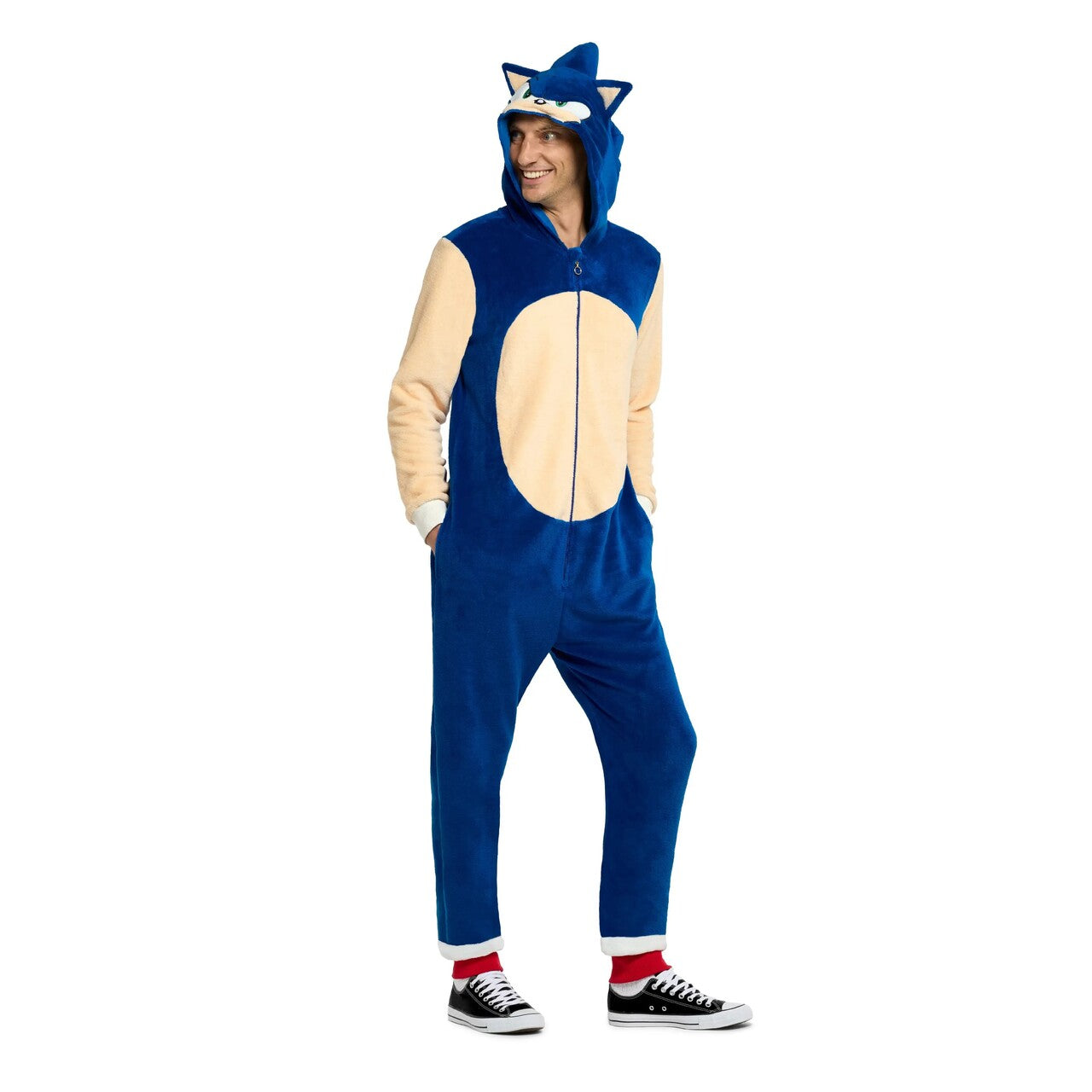 Op deze afbeelding zie je een Kostuums, van het merk Opposuits. Sonic The Hedgehog? Onesie Man Kostuum