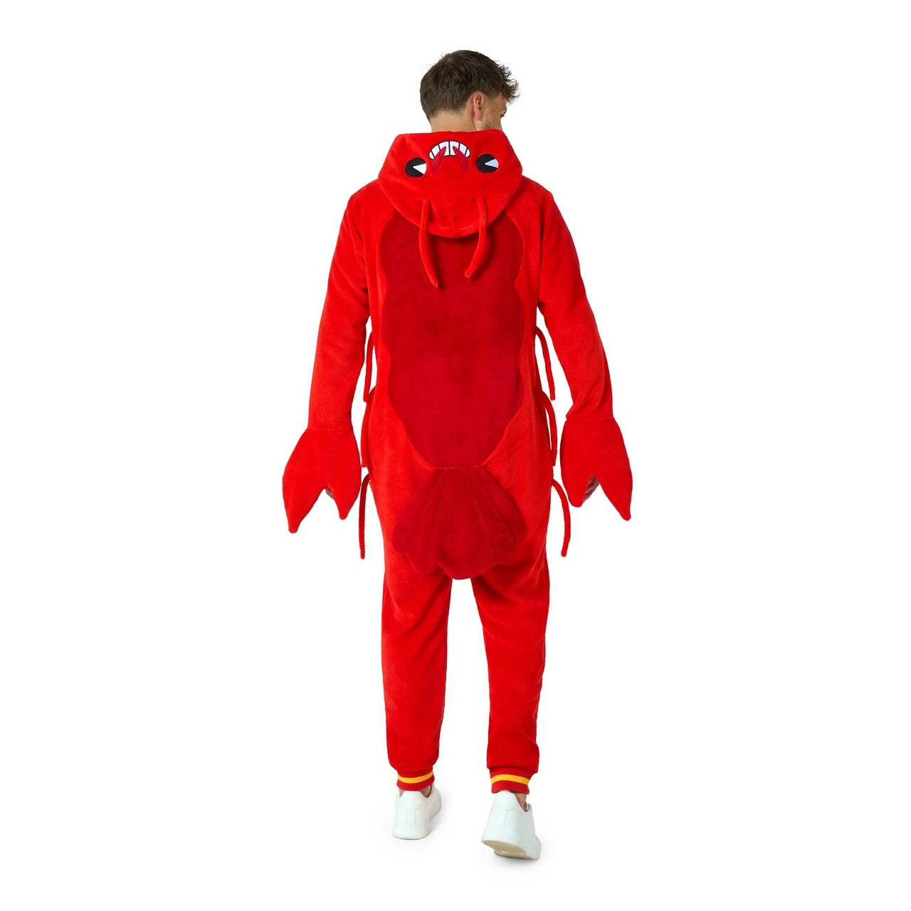 Op deze afbeelding zie je een Kostuums, van het merk Opposuits. Lobbie Lobster Onesie Man Kostuum
