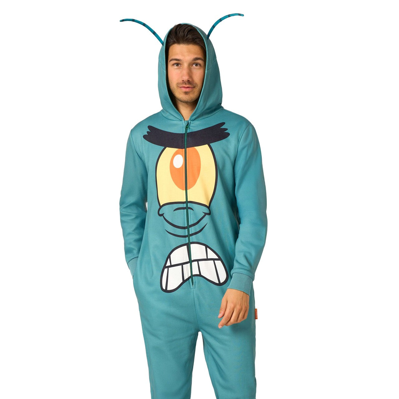 Op deze afbeelding zie je een Kostuums, van het merk Opposuits. Plankton Onesie - Spongebob Squarepants™ Man Kostuum