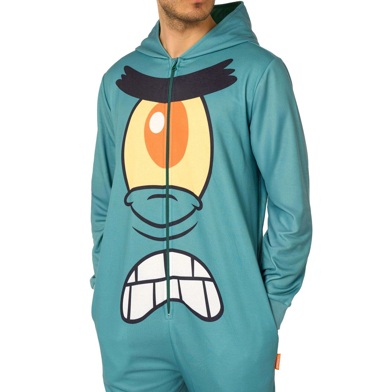 Op deze afbeelding zie je een Kostuums, van het merk Opposuits. Plankton Onesie - Spongebob Squarepants™ Man Kostuum