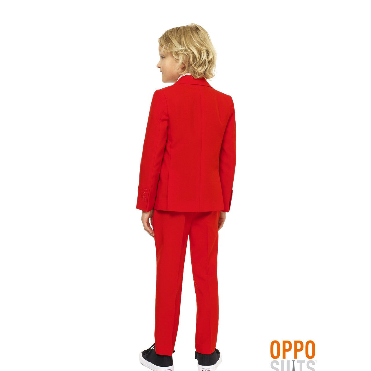 Op deze afbeelding zie je een Kostuums, van het merk Opposuits. Intense Red Devil Opposuit Jongen Kostuum