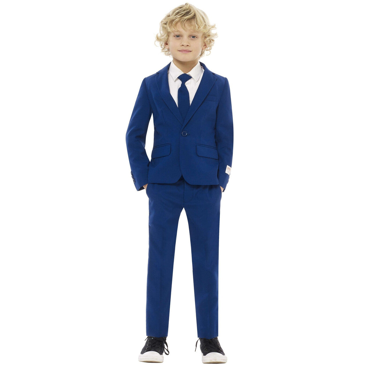 Op deze afbeelding zie je een Kostuums, van het merk Opposuits. Koninklijk Marine Blauw Navy Jongen Kostuum
