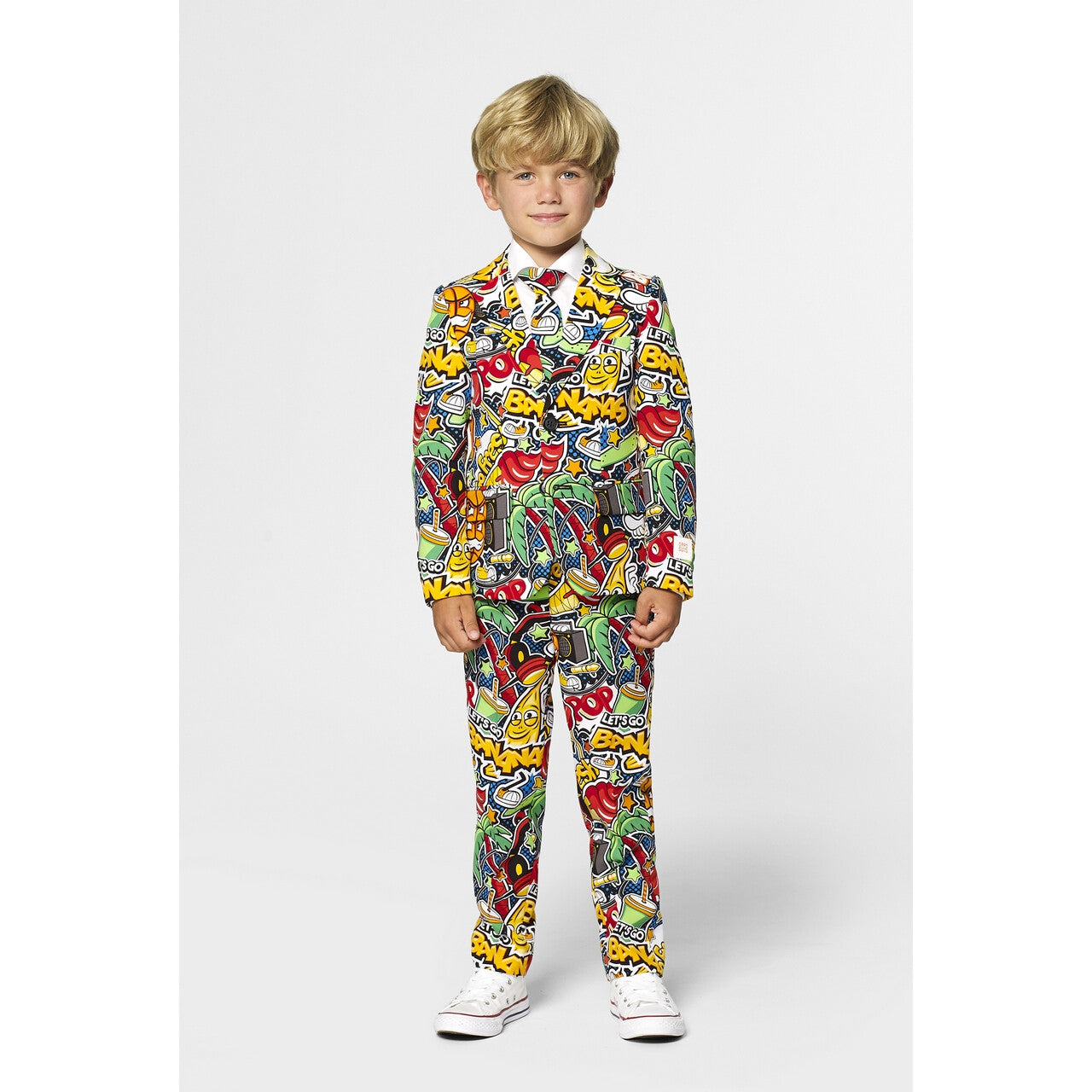 Op deze afbeelding zie je een Kostuums, van het merk Opposuits. Hippe Street Wise Stijl Jongen Kostuum