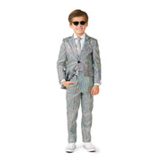 Op deze afbeelding zie je een Kostuums, van het merk Opposuits. Boys Psychedelische Discochecker Jongen Kostuum