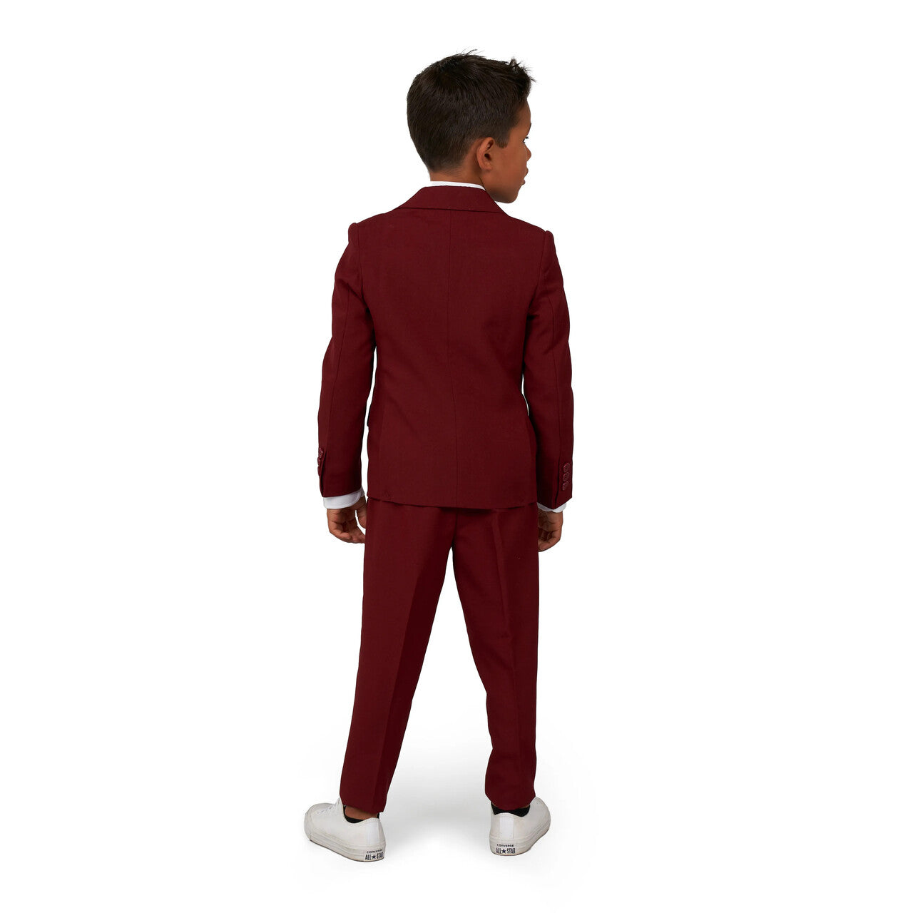 Op deze afbeelding zie je een Kostuums, van het merk Opposuits. Boys Strak In Rood Pak Jongen