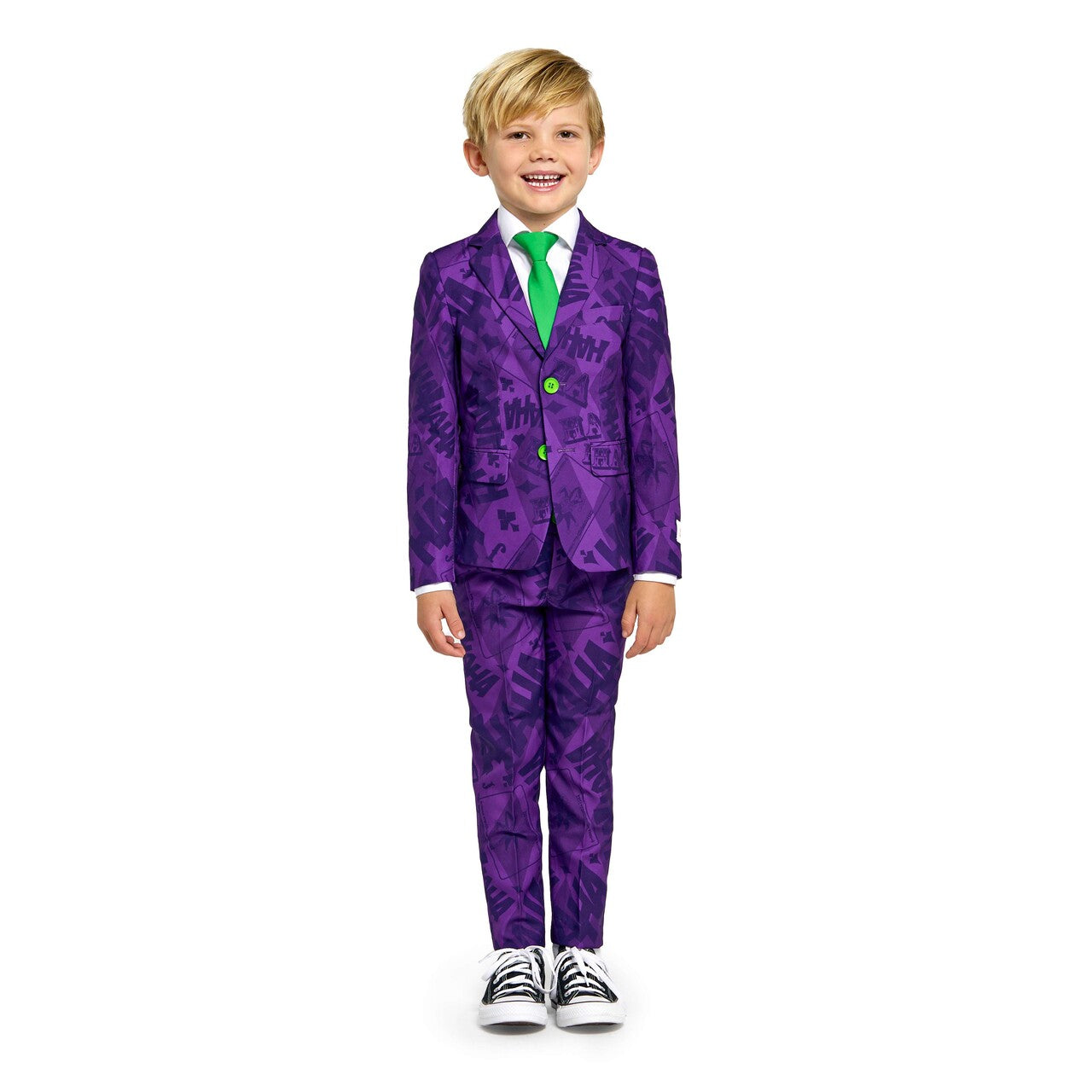 Op deze afbeelding zie je een Kostuums, van het merk Opposuits. Boys The Joker™ Jongen Kostuum