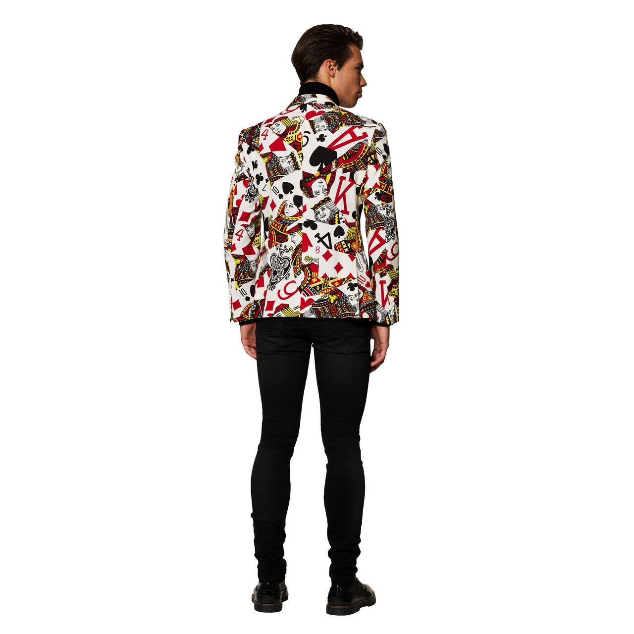 Op deze afbeelding zie je een Kostuums, van het merk Opposuits. King Of Clubs Pokerface Man