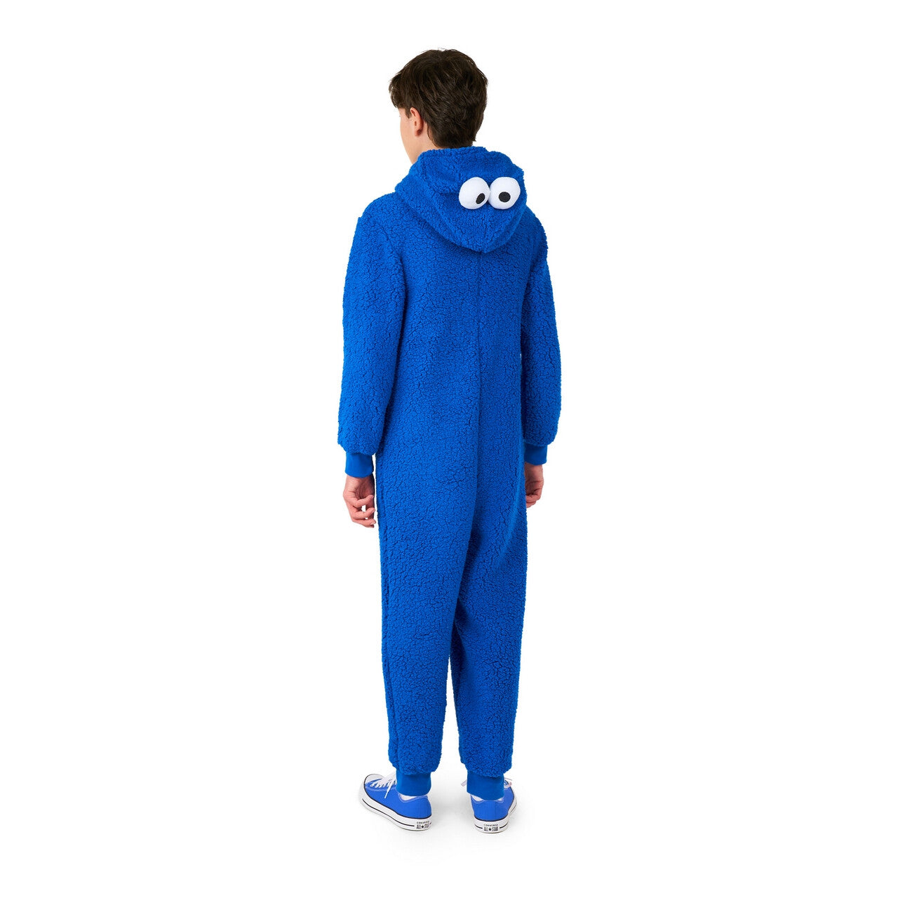 Op deze afbeelding zie je een Kostuums, van het merk Opposuits. Cookie Monster™ Teen Onesie Kind Kostuum