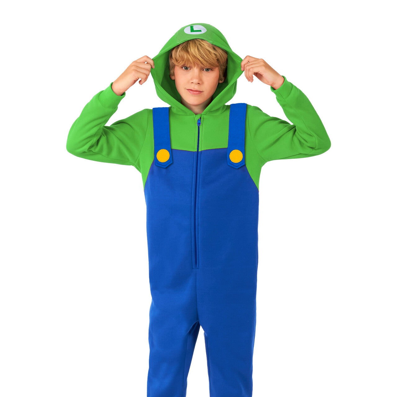Op deze afbeelding zie je een Kostuums, van het merk Opposuits. Luigi™ Italiaanse Game Held Jongen Kostuum