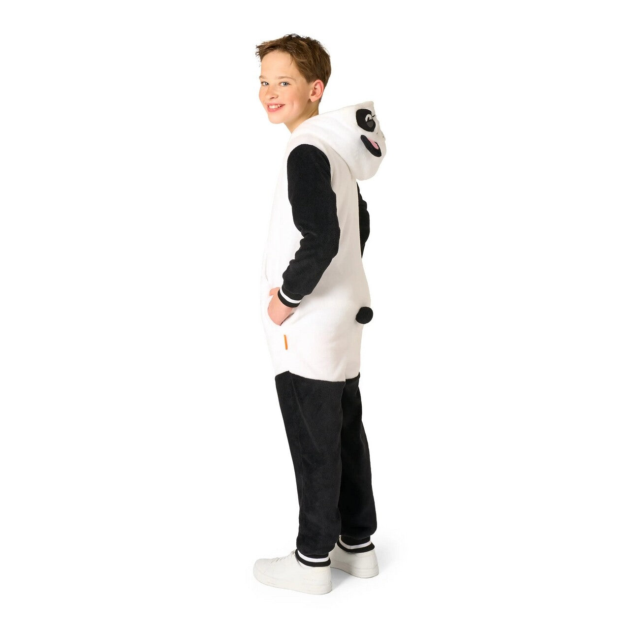 Op deze afbeelding zie je een Kostuums, van het merk Opposuits. Knullige En Ondeugende Panda Onesie Kind Kostuum