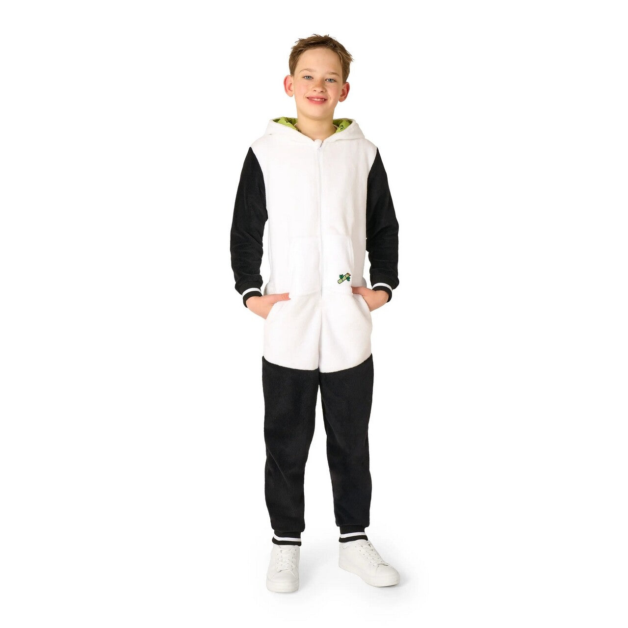 Op deze afbeelding zie je een Kostuums, van het merk Opposuits. Knullige En Ondeugende Panda Onesie Kind Kostuum