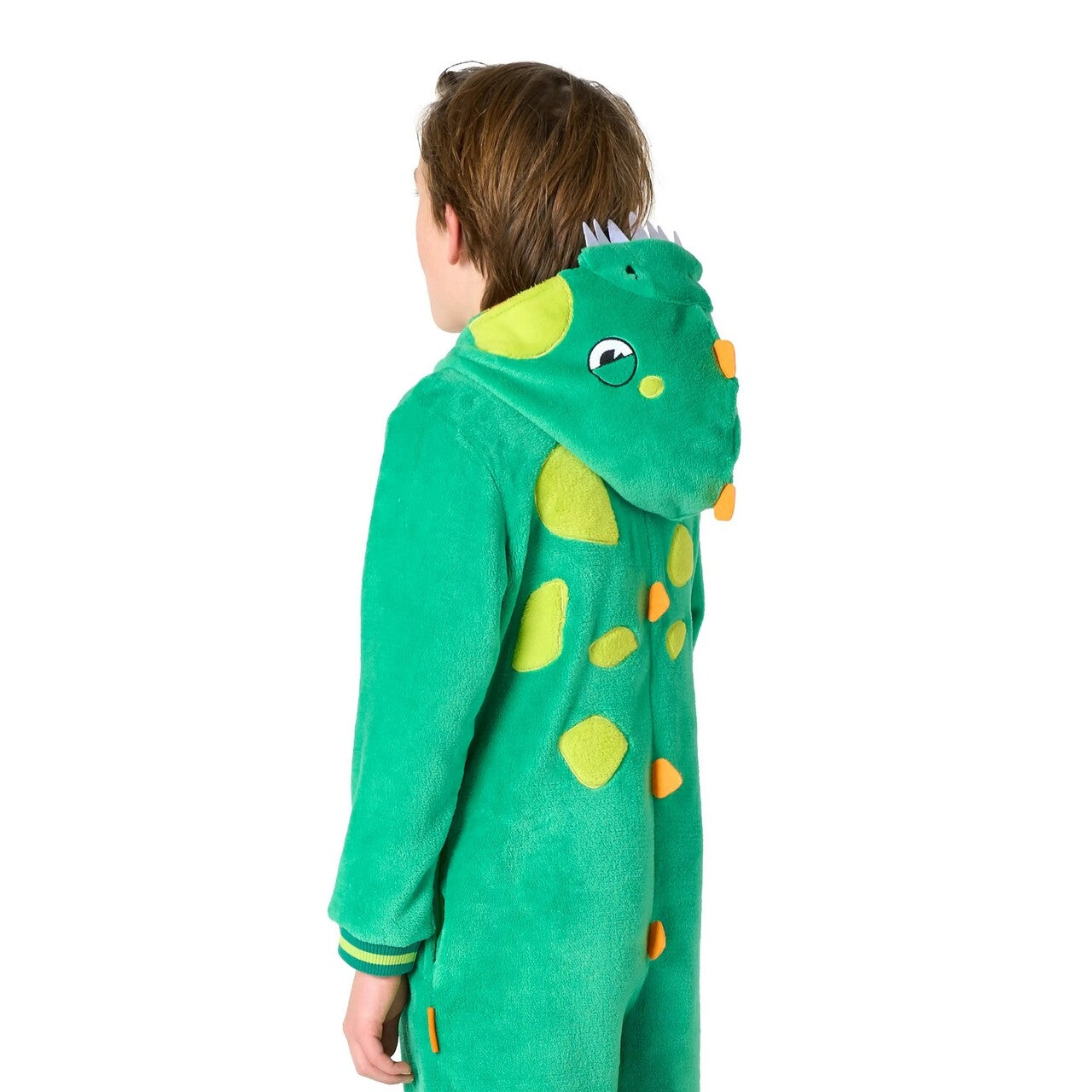 Op deze afbeelding zie je een Kostuums, van het merk Opposuits. No Danger Dino Onesie Kind Kostuum