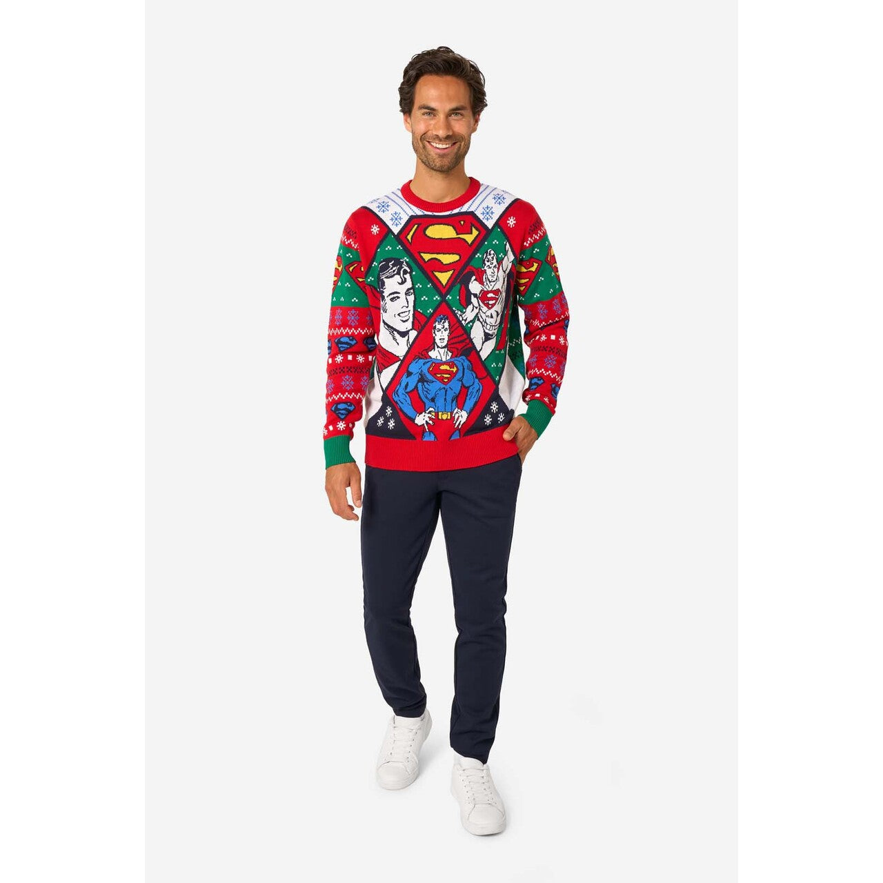Op deze afbeelding zie je een Kostuums, van het merk Opposuits. Superman™ Christmas Sweater