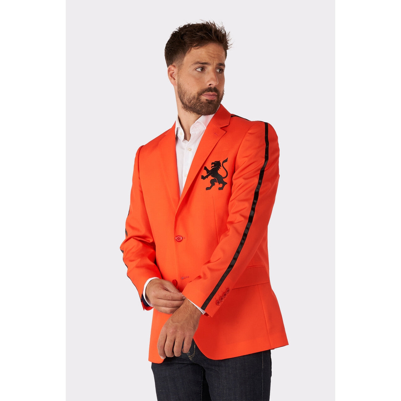Op deze afbeelding zie je een Kostuums, van het merk Opposuits. Holland Hero Teamplayer Colbert Man