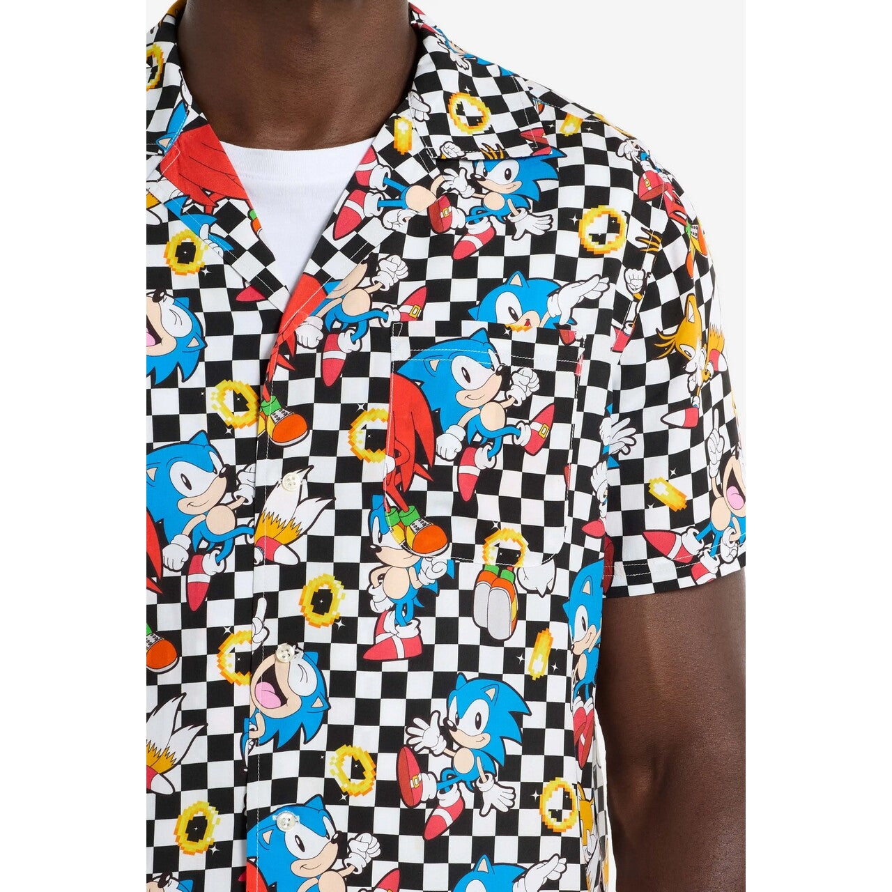 Op deze afbeelding zie je een Kostuums, van het merk Opposuits. Sonic Retro Rings Blouse Man