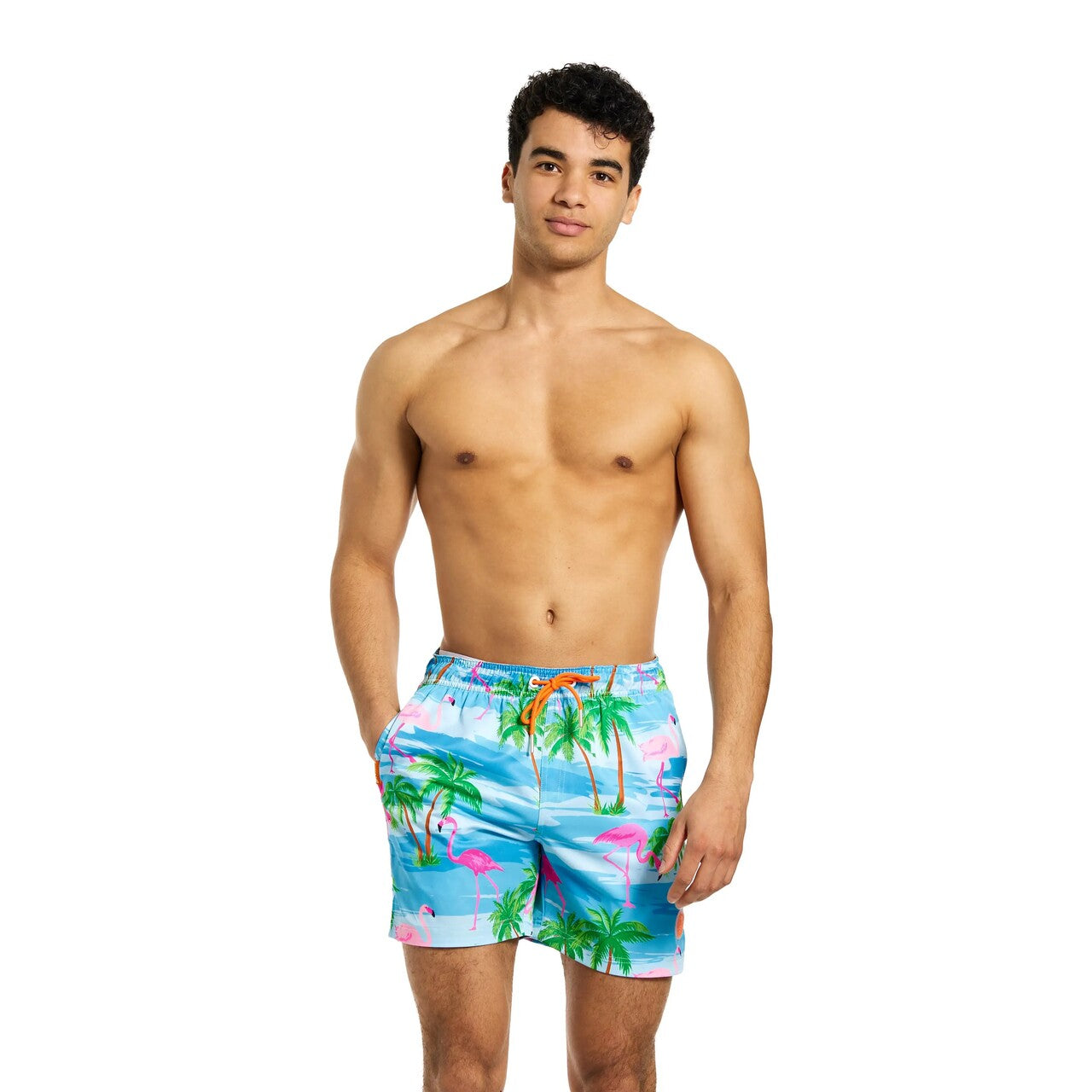 Op deze afbeelding zie je een Kostuums, van het merk Opposuits. Flaming Flaminguy Man