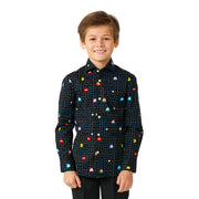 Op deze afbeelding zie je een Kostuums, van het merk Opposuits. Pak Me Dan Pac-Man Blouse Jongen