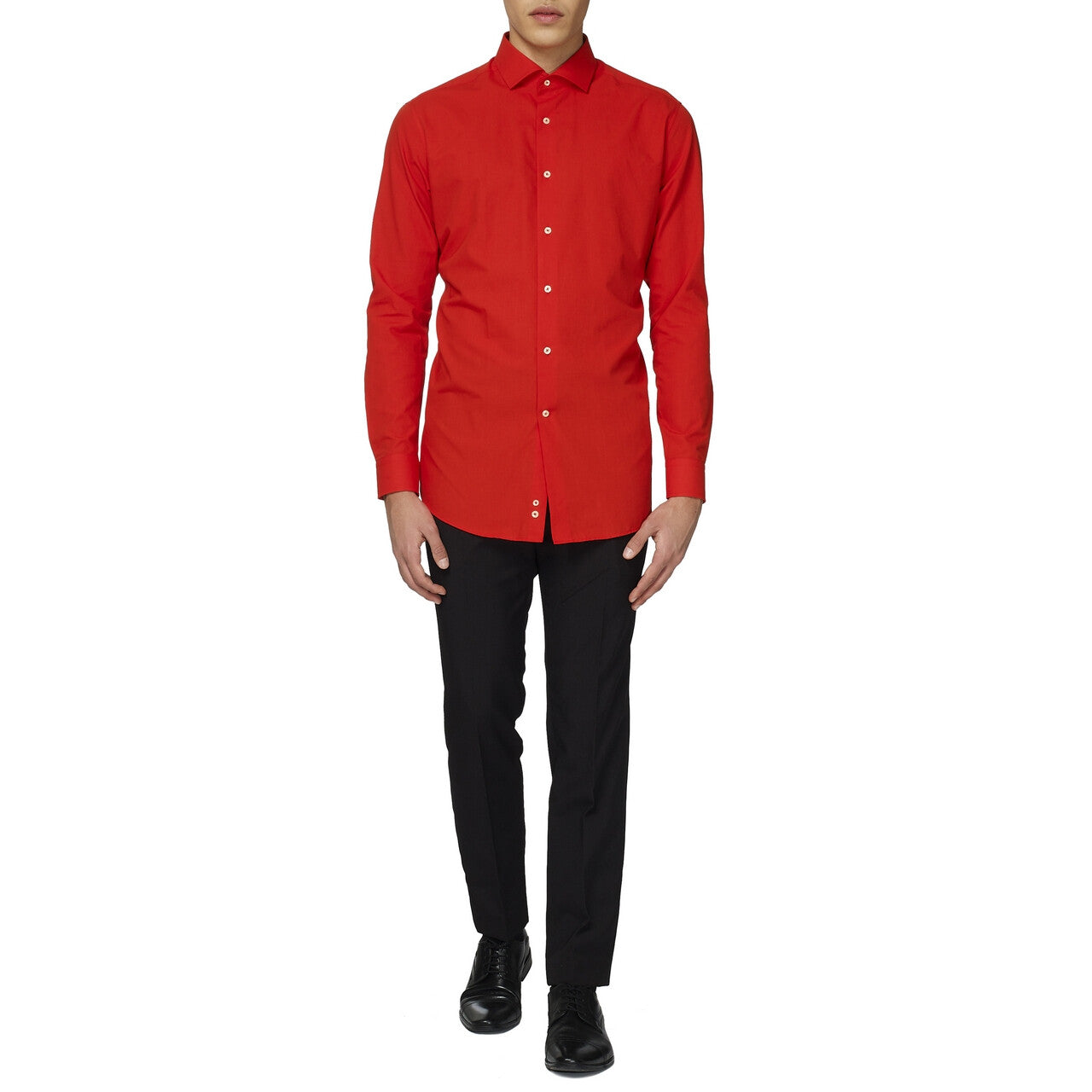 Op deze afbeelding zie je een Kostuums, van het merk Opposuits. Rode Duivel Overhemd Lange Mouwen Man