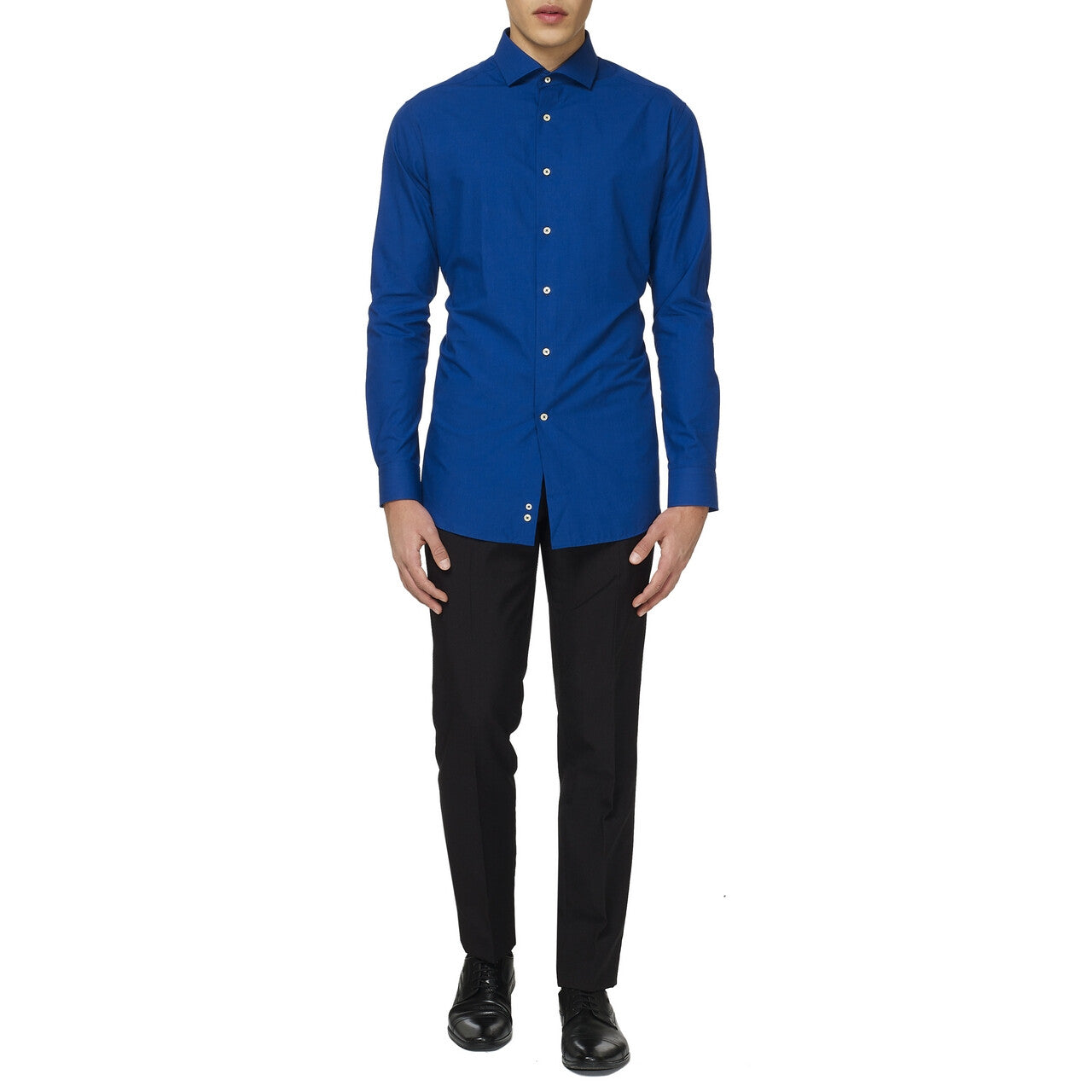 Op deze afbeelding zie je een Kostuums, van het merk Opposuits. Marine Blauw Navy Royale Overhemd Met Lange Mouwen Man