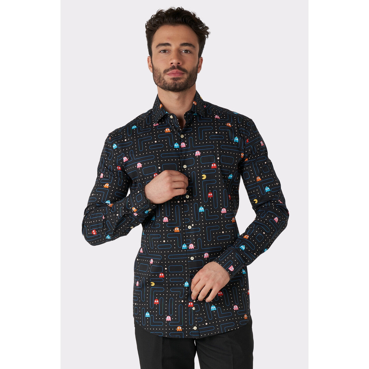 Op deze afbeelding zie je een Kostuums, van het merk Opposuits. Pac-Man™ Arcade Icon Zwart Blouse