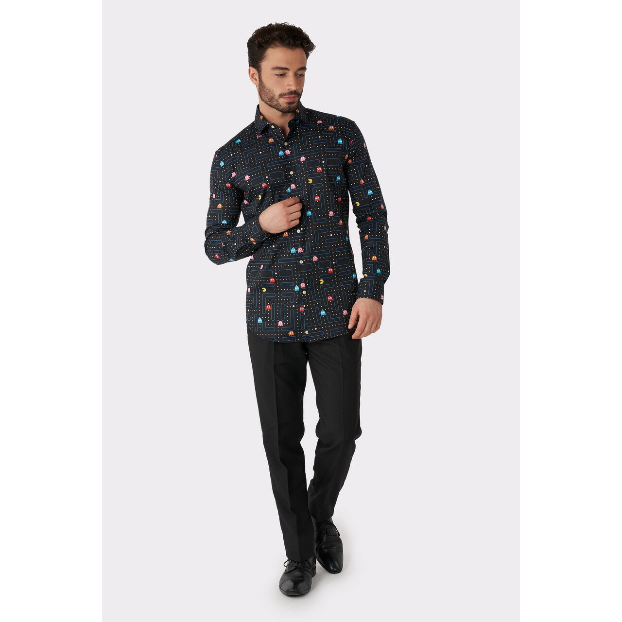 Op deze afbeelding zie je een Kostuums, van het merk Opposuits. Pac-Man™ Arcade Icon Zwart Blouse