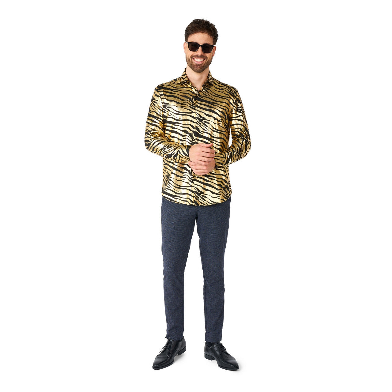 Op deze afbeelding zie je een Kostuums, van het merk Opposuits. Golden Tiger Shiner Joe Overhemd Man