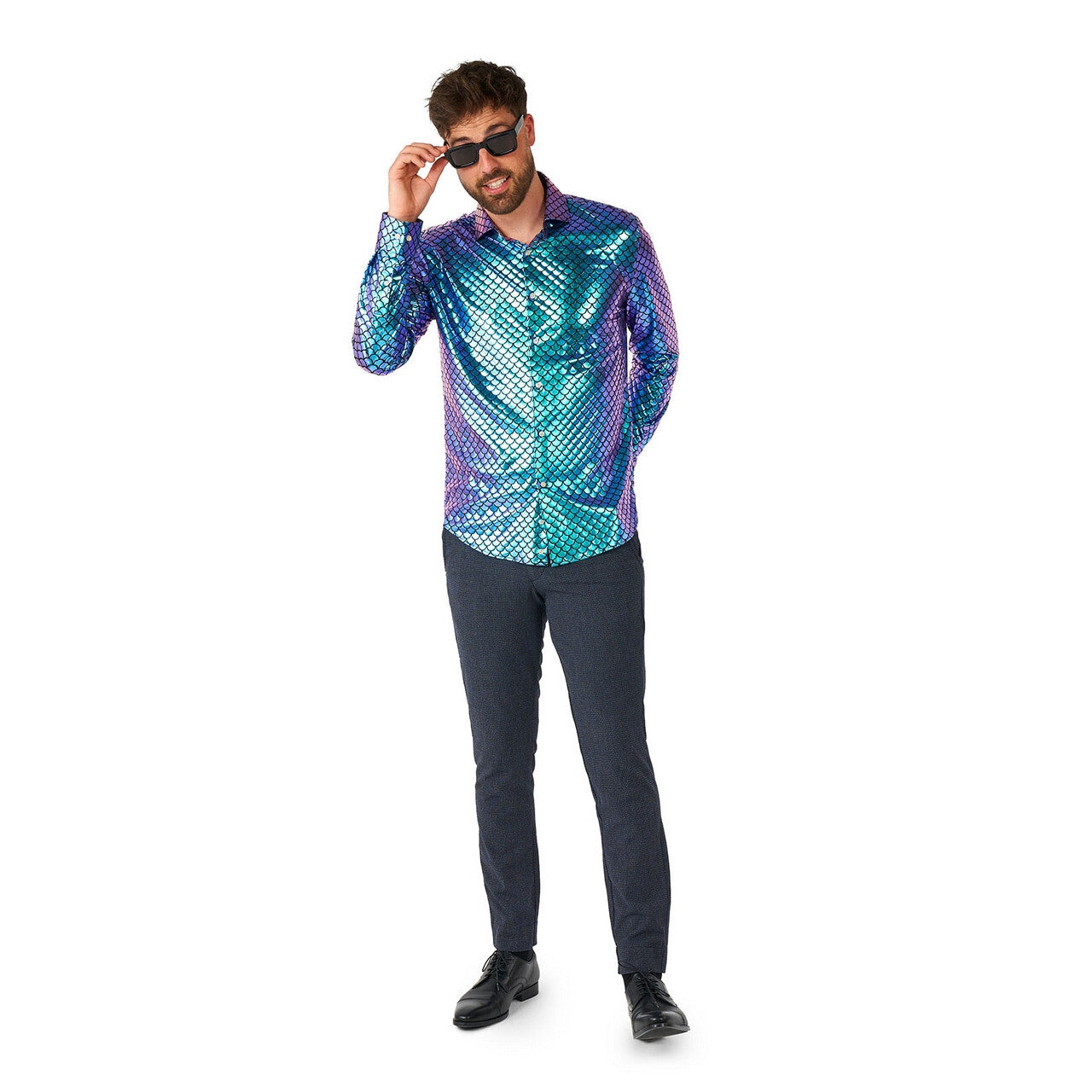 Op deze afbeelding zie je een Kostuums, van het merk Opposuits. Mermaid Fancy Fish Overhemd Man