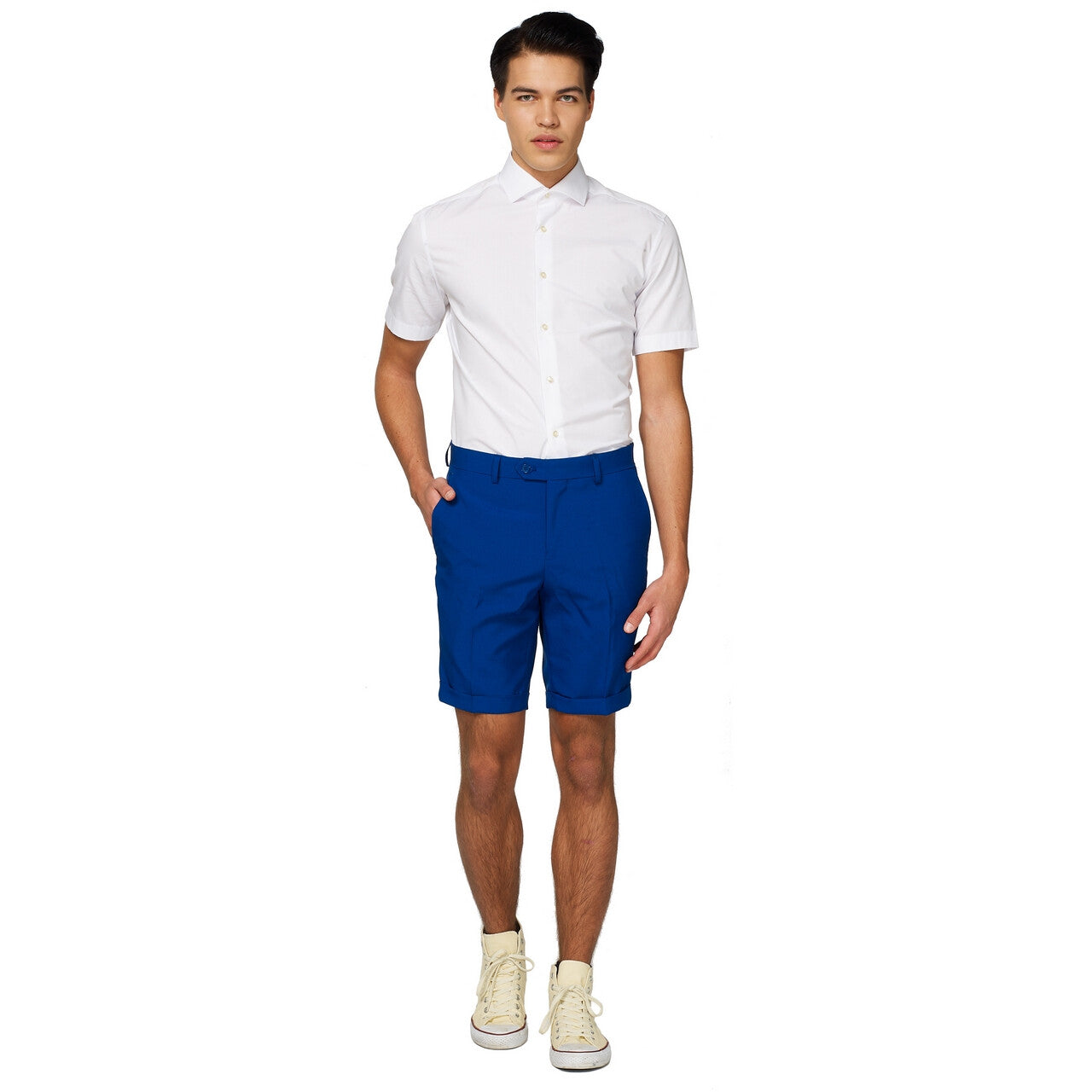 Op deze afbeelding zie je een Kostuums, van het merk Opposuits. Universeel Wit Overhemd Korte Mouwen Man
