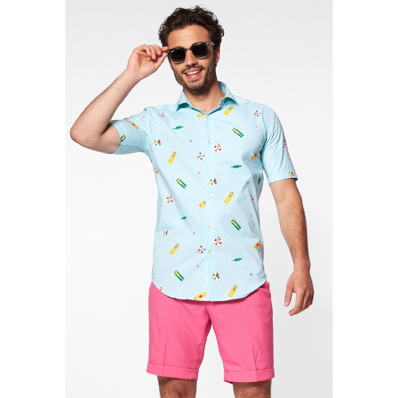 Op deze afbeelding zie je een Kostuums, van het merk Opposuits. Jump In The Pool Life Blouse Man