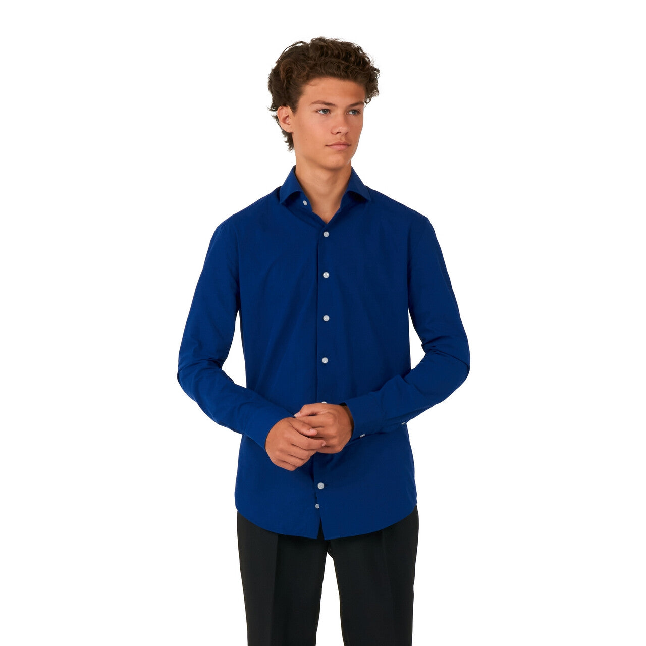 Op deze afbeelding zie je een Kostuums, van het merk Opposuits. Boys To Men Navy Royale Overhemd Tiener Jongen