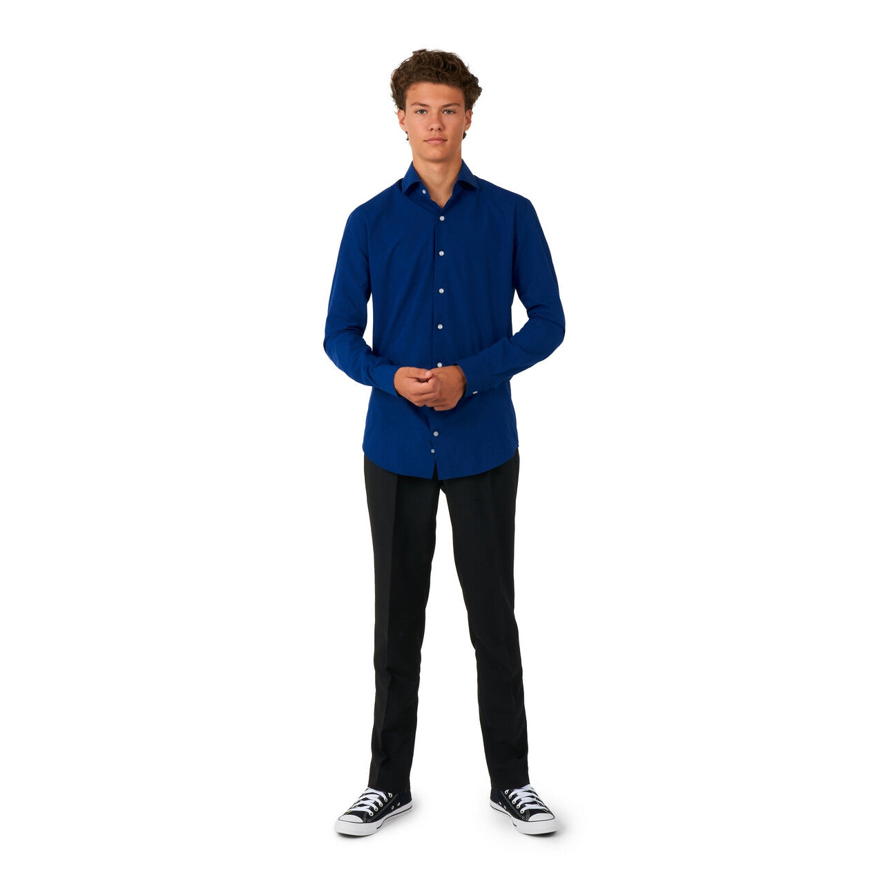 Op deze afbeelding zie je een Kostuums, van het merk Opposuits. Boys To Men Navy Royale Overhemd Tiener Jongen