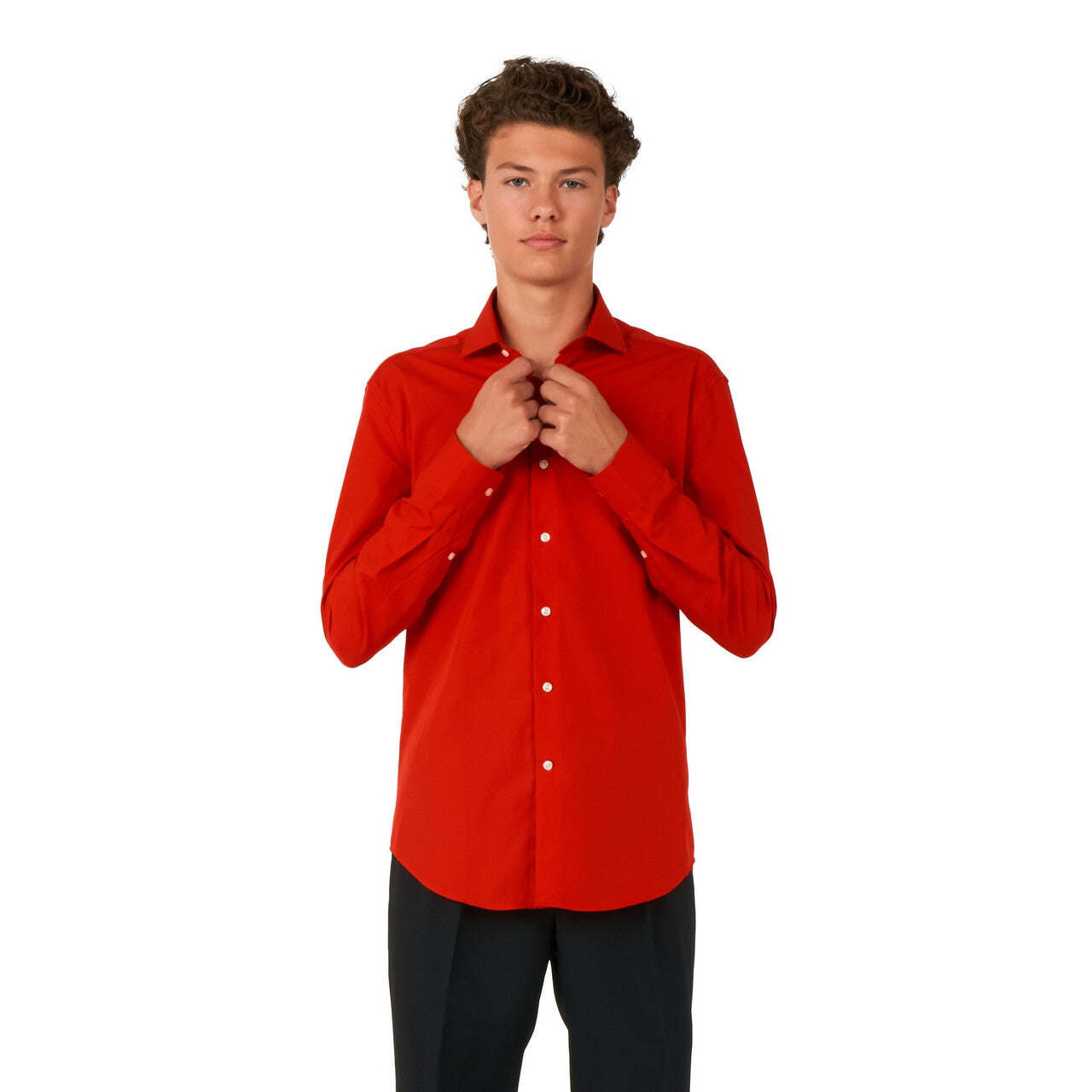 Op deze afbeelding zie je een Kostuums, van het merk Opposuits. Red Devil Tiener Overhemd Jongen