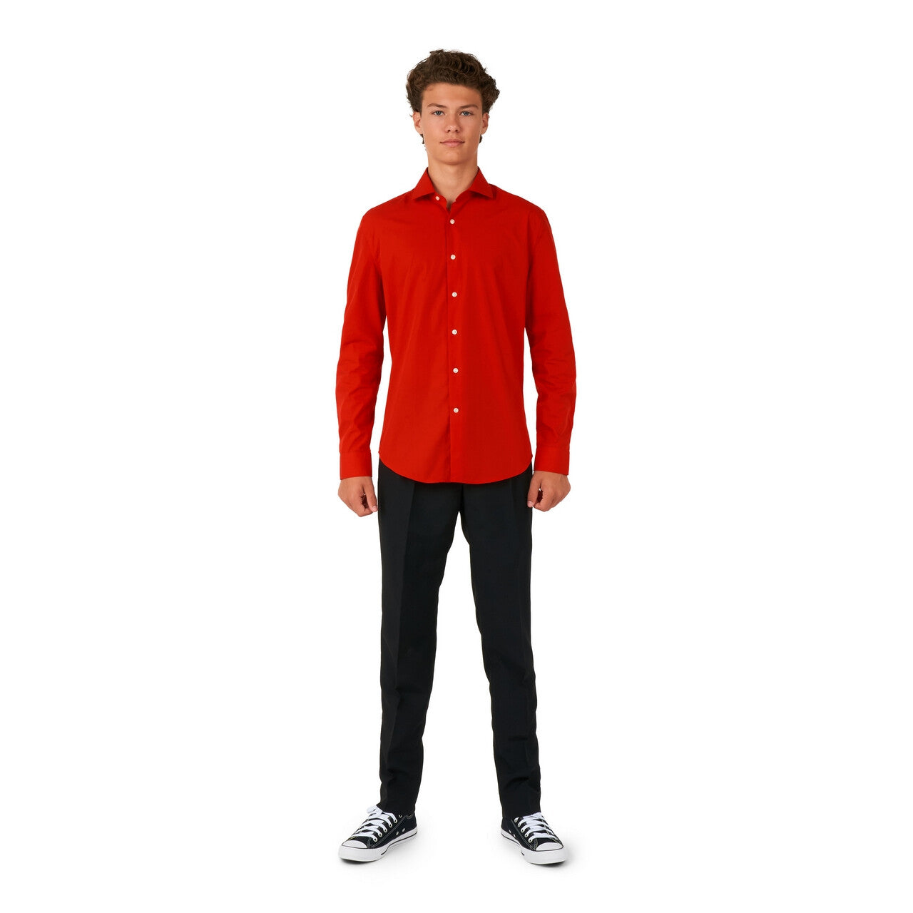 Op deze afbeelding zie je een Kostuums, van het merk Opposuits. Red Devil Tiener Overhemd Jongen