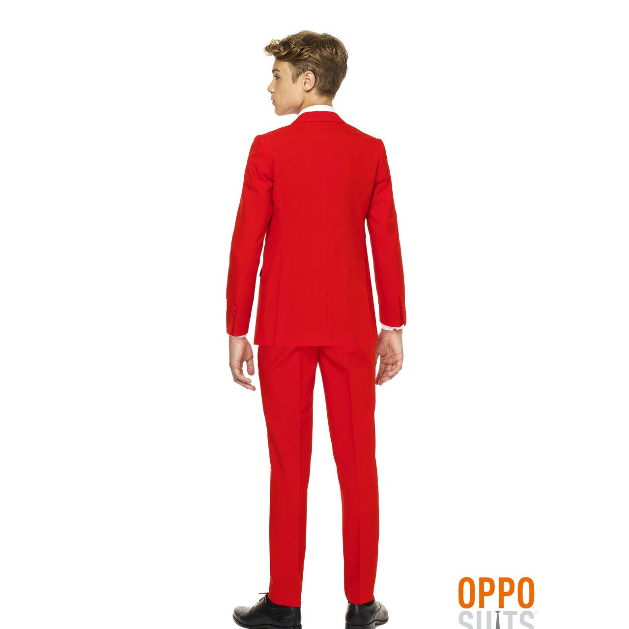 Op deze afbeelding zie je een Kostuums, van het merk Opposuits. Intense Red Devil Opposuit Teen Jongen Kostuum