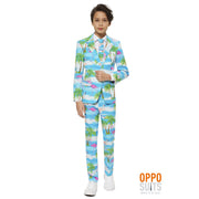 Op deze afbeelding zie je een Kostuums, van het merk Opposuits. Tropisch Flaminguy Tiener Jongen Kostuum