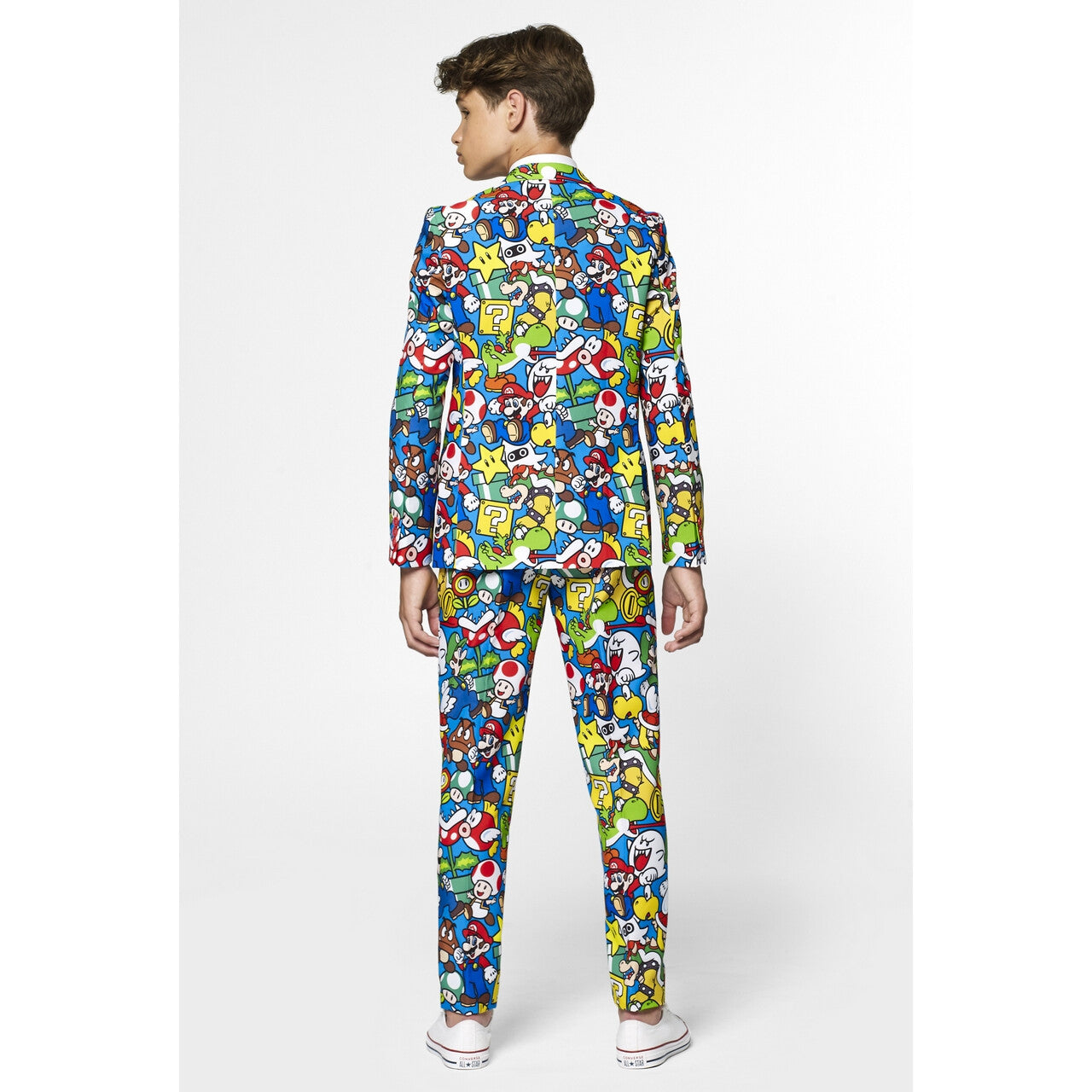 Op deze afbeelding zie je een Kostuums, van het merk Opposuits. Super Mario™ Computerspel Actie Figuren Jongen Kostuum