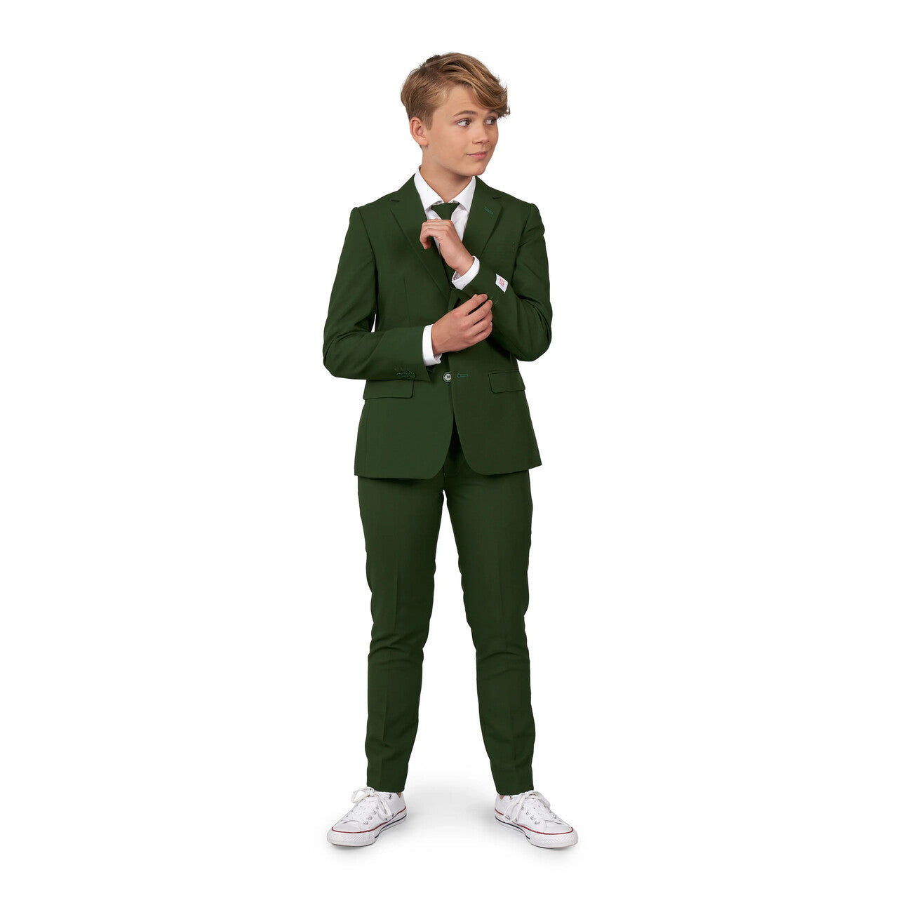 Op deze afbeelding zie je een Kostuums, van het merk Opposuits. Teen Boys Glorious Green Teen Jongen Kostuum