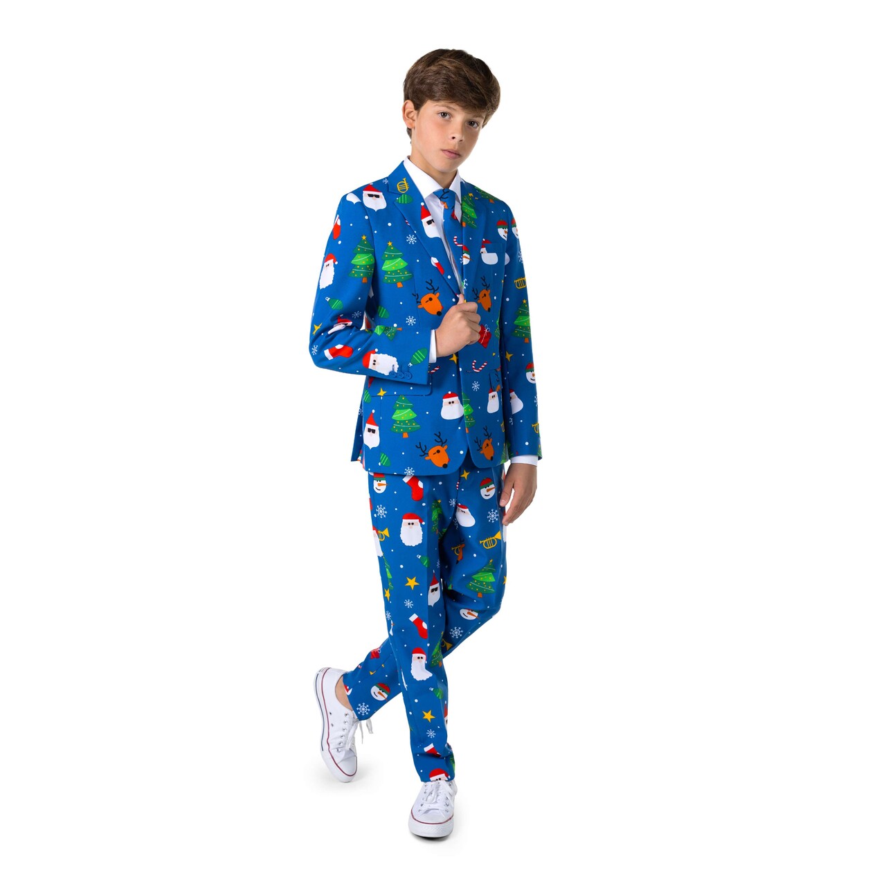 Op deze afbeelding zie je een Kostuums, van het merk Opposuits. Teen Boys Festivity Blue Jongen Kostuum