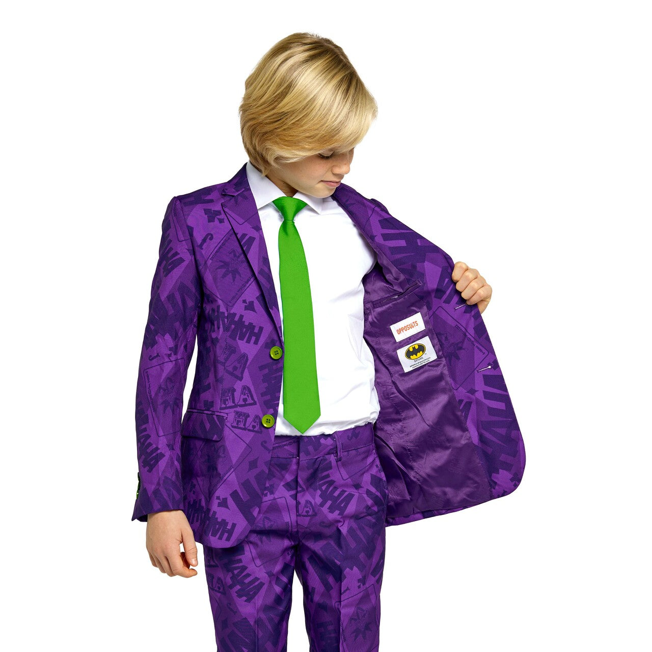 Op deze afbeelding zie je een Kostuums, van het merk Opposuits. Teen Boys The Joker™ Jongen Kostuum