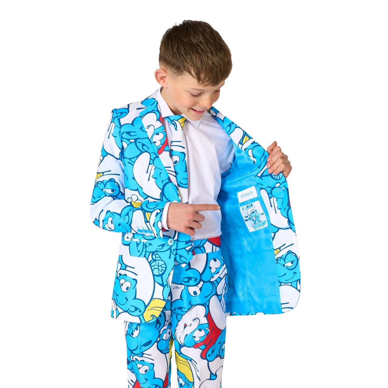 Op deze afbeelding zie je een Kostuums, van het merk Opposuits. The Smurfs Jongen Kostuum