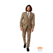 Op deze afbeelding zie je een Kostuums, van het merk Opposuits. Bruin Fout Luipaard Opposuit Kostuum Pooier Pimp The Jag Man