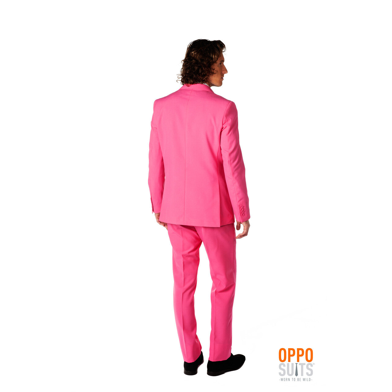 Op deze afbeelding zie je een Kostuums, van het merk Opposuits. Mr. Pinker Than Pink Roze Opposuit Kostuum Man