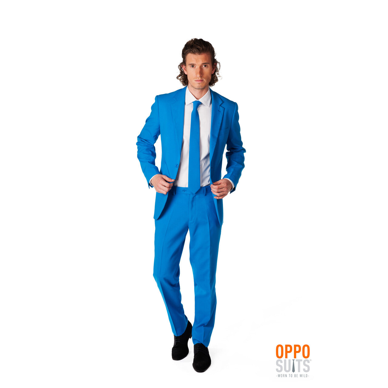 Op deze afbeelding zie je een Kostuums, van het merk Opposuits. Blue Steel Blauw Opposuit Kostuum Man