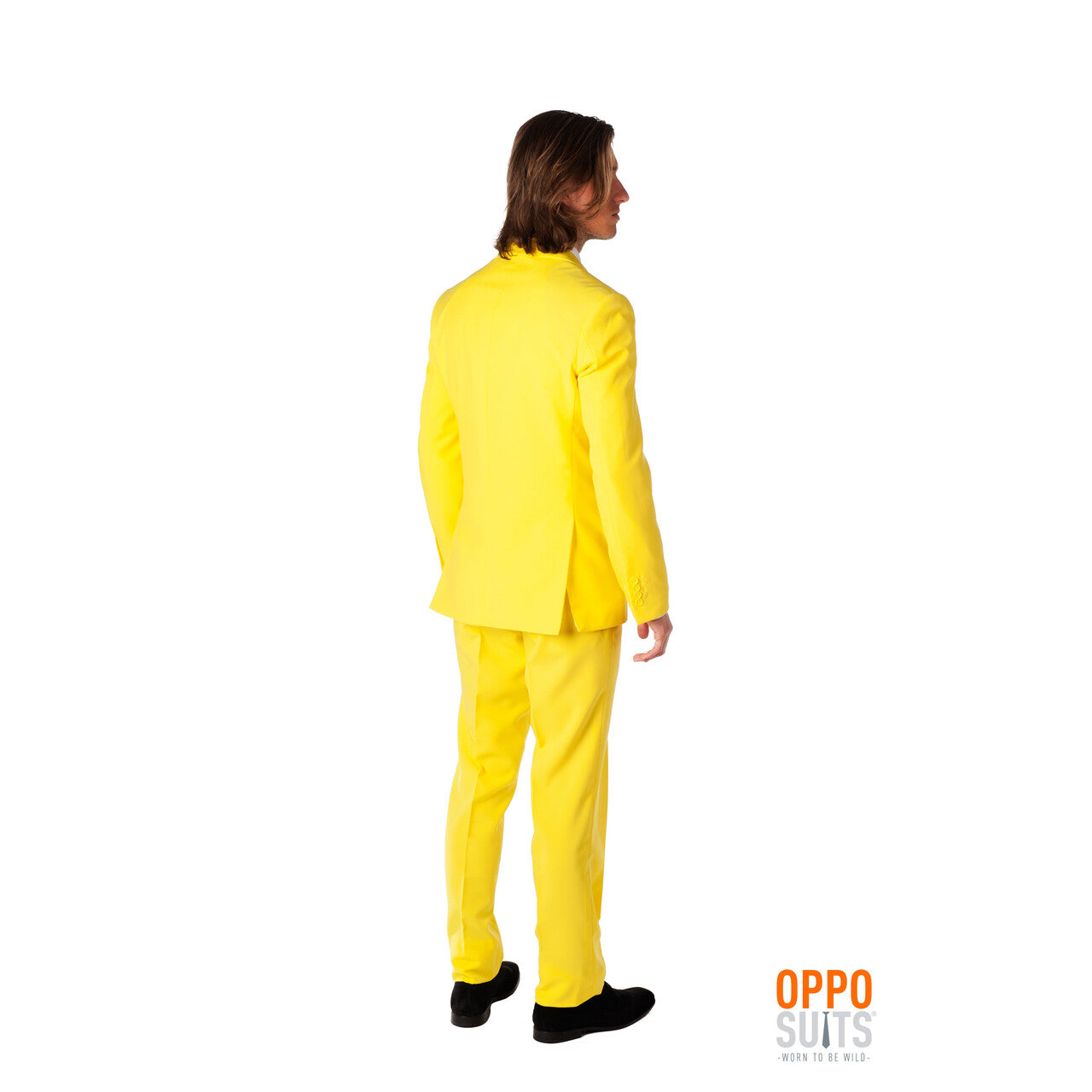 Op deze afbeelding zie je een Kostuums, van het merk Opposuits. Geel Yellow Fellow Opposuit Kostuum Man