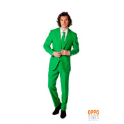 Op deze afbeelding zie je een Kostuums, van het merk Opposuits. Groen Evergreen Opposuit Kostuum Man