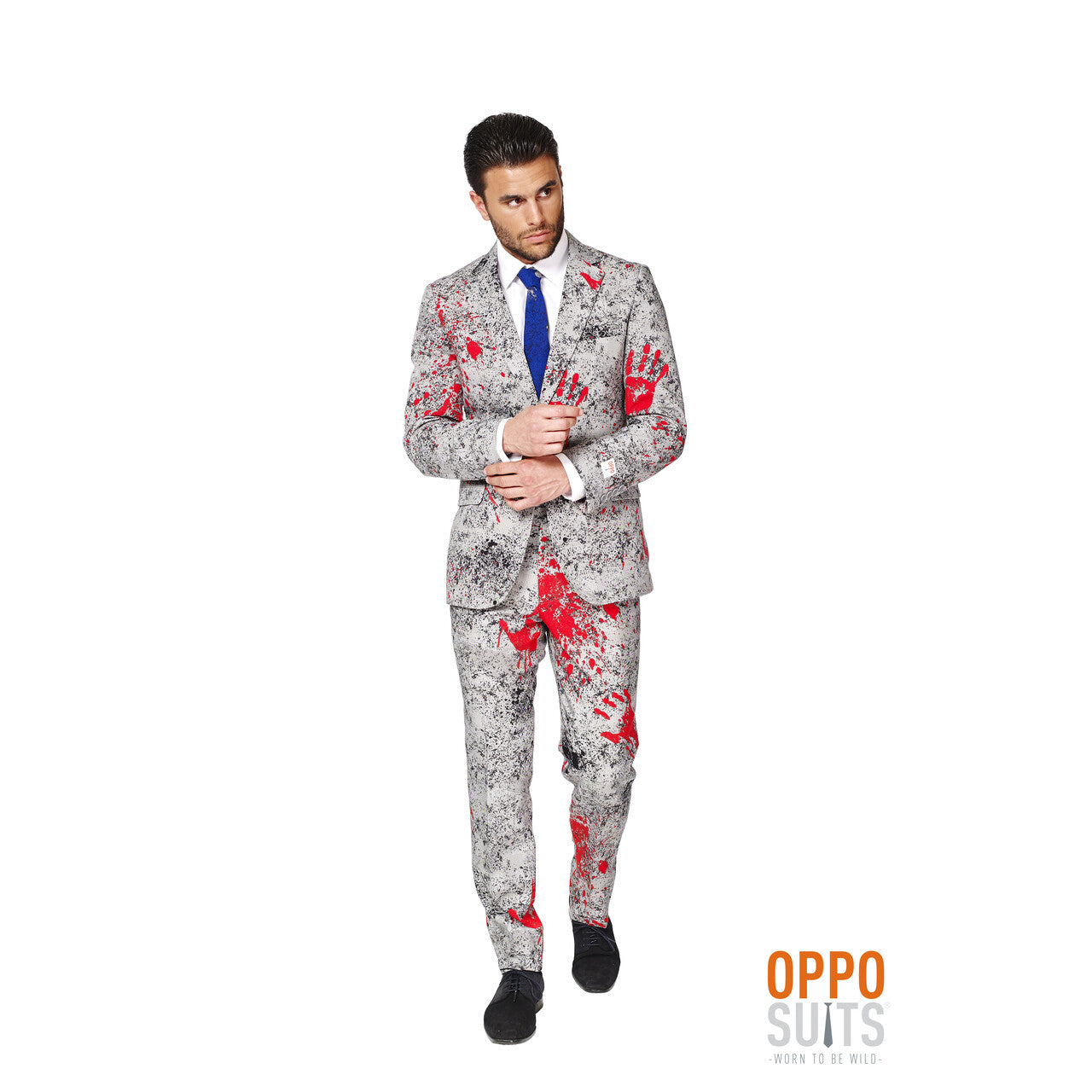 Op deze afbeelding zie je een Kostuums, van het merk Opposuits. Horror Zombiac Opposuit Kostuum Man