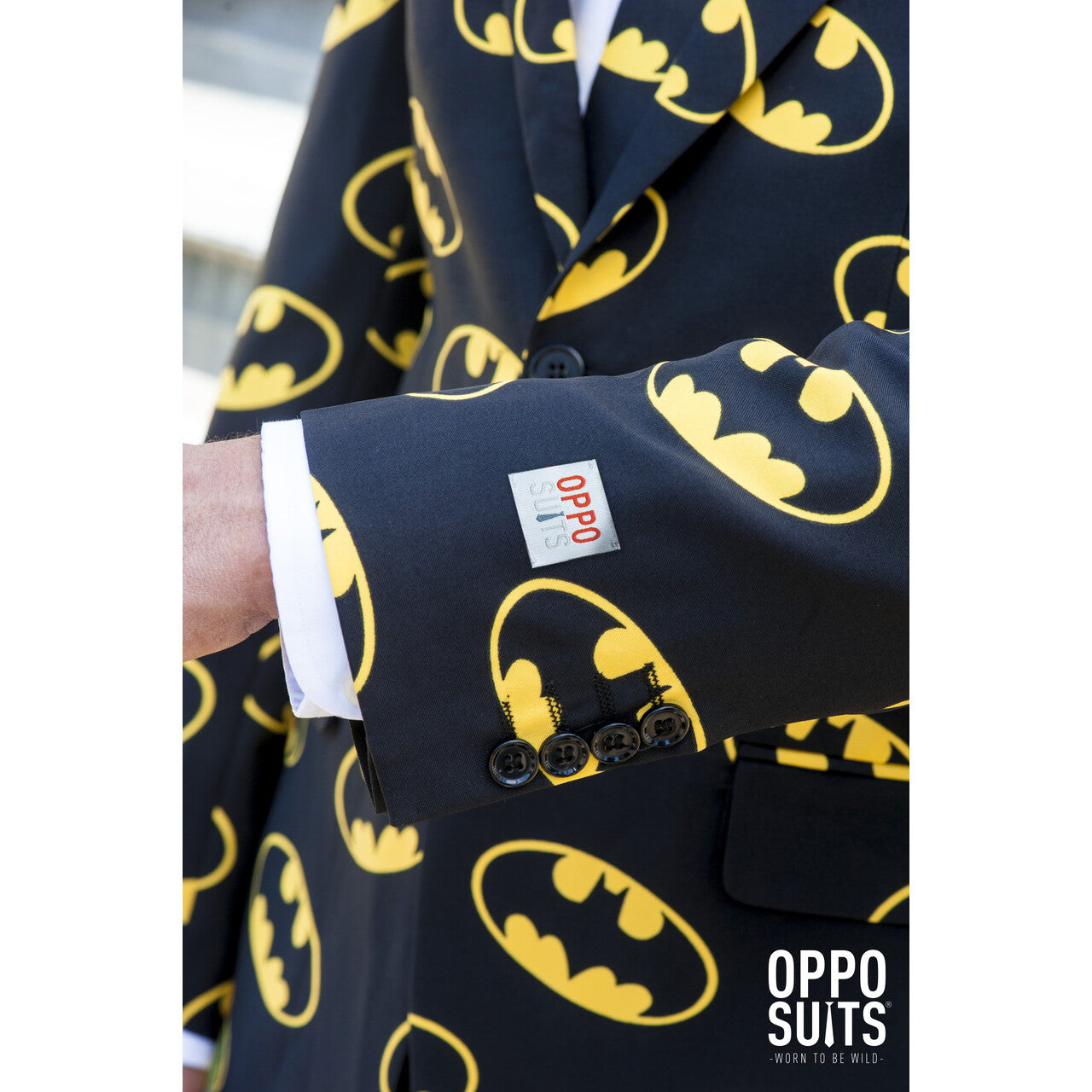 Op deze afbeelding zie je een Kostuums, van het merk Opposuits. Superheld Batman™ Opposuit Kostuum