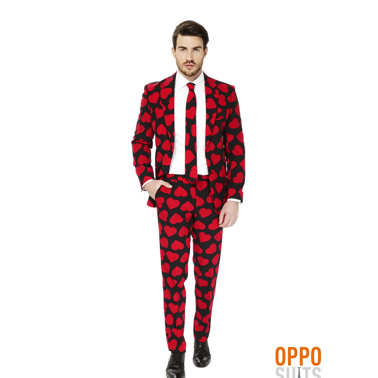 Op deze afbeelding zie je een Kostuums, van het merk Opposuits. Hartenbreker King Of Hearts Opposuit Man Kostuum