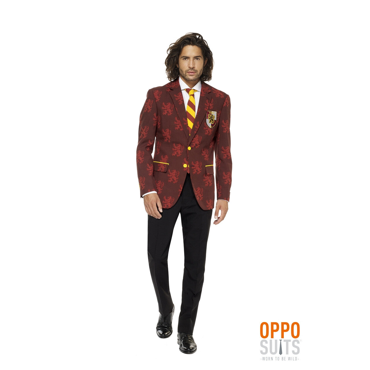 Op deze afbeelding zie je een Kostuums, van het merk Opposuits. Harry Potter™ Zweinstein Griffoendor Wapen Man Kostuum